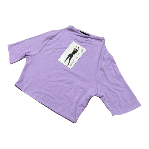 Naked Wardrobe Mock Neck Crop Top - Picture 4 of 5